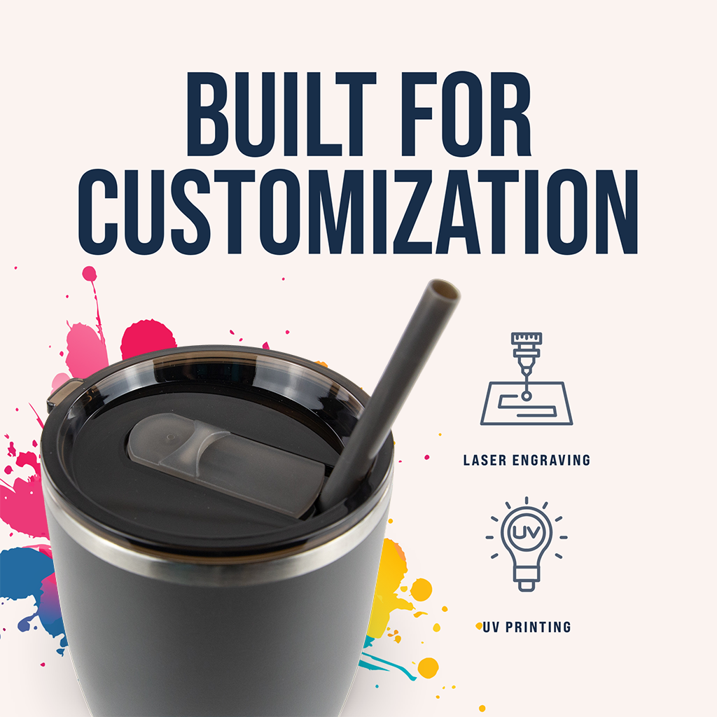 30oz Powder Coated Modern Curve Tumbler Case