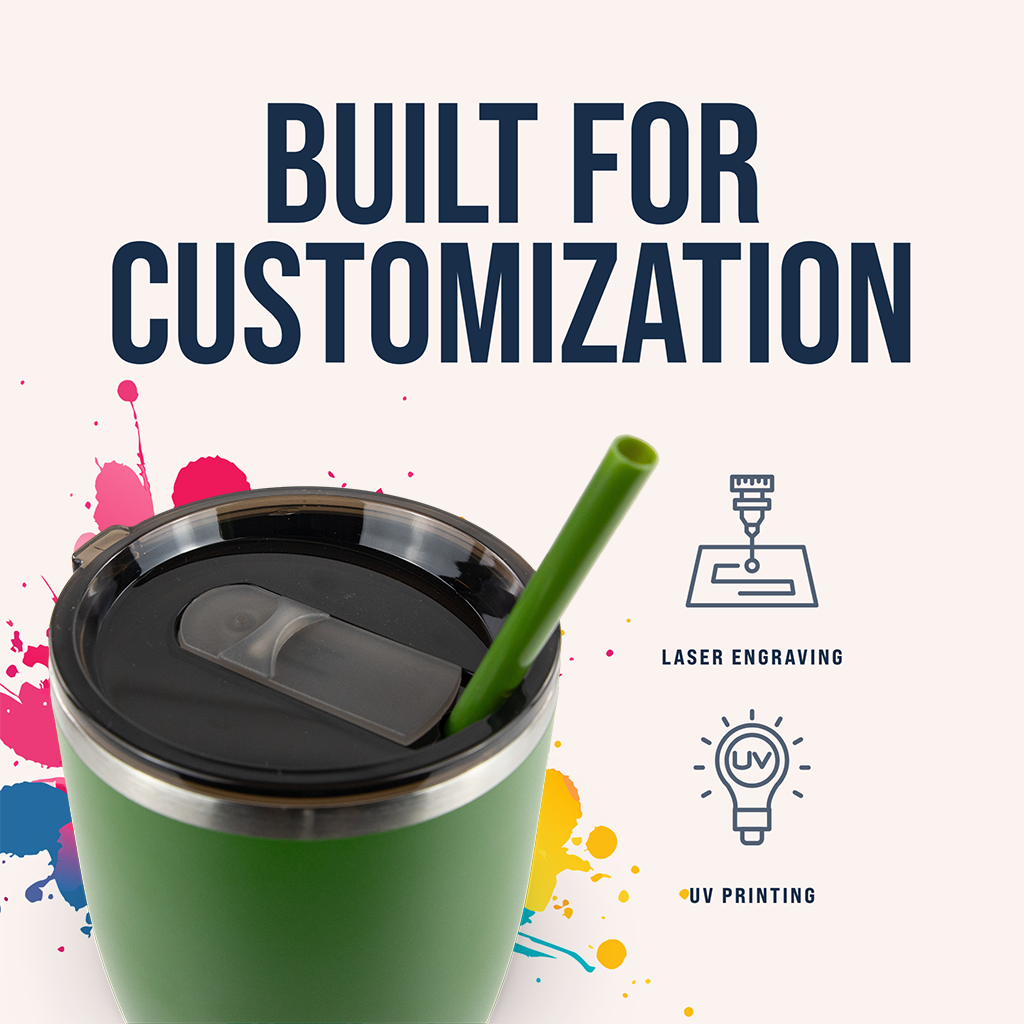 30oz Powder Coated Modern Curve Tumbler Case