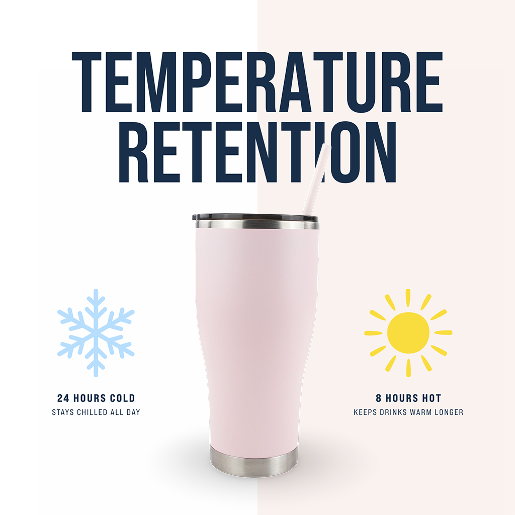 30oz Powder Coated Modern Curve Tumbler Case