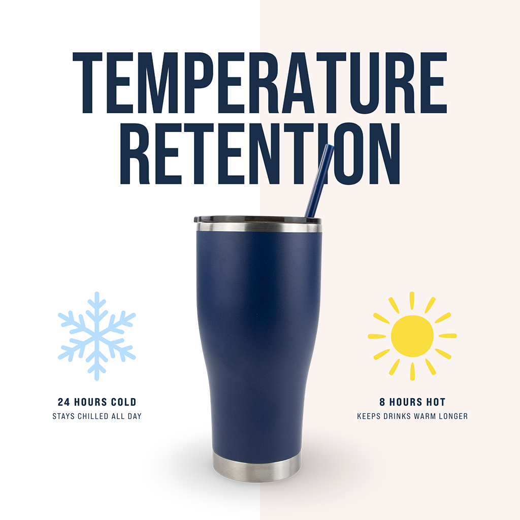 30oz Powder Coated Modern Curve Tumbler Case