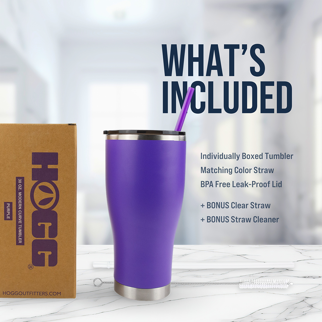 30oz Powder Coated Modern Curve Tumbler