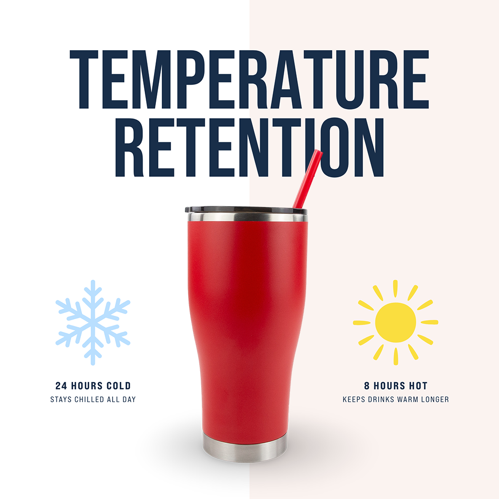 30oz Powder Coated Modern Curve Tumbler Case