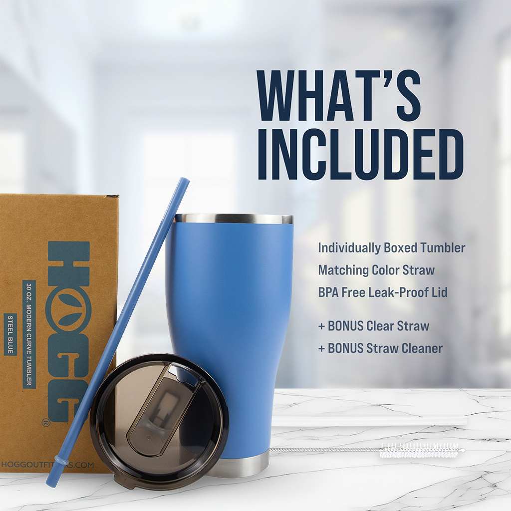 30oz Powder Coated Modern Curve Tumbler Case