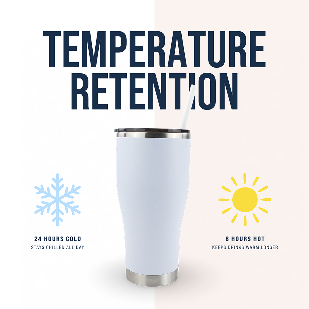 30oz Powder Coated Modern Curve Tumbler