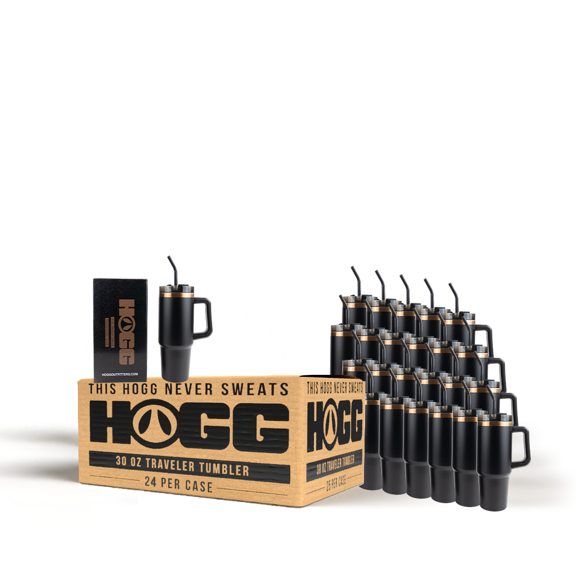30oz Powder Coated Traveler Tumbler Case (24 Units)