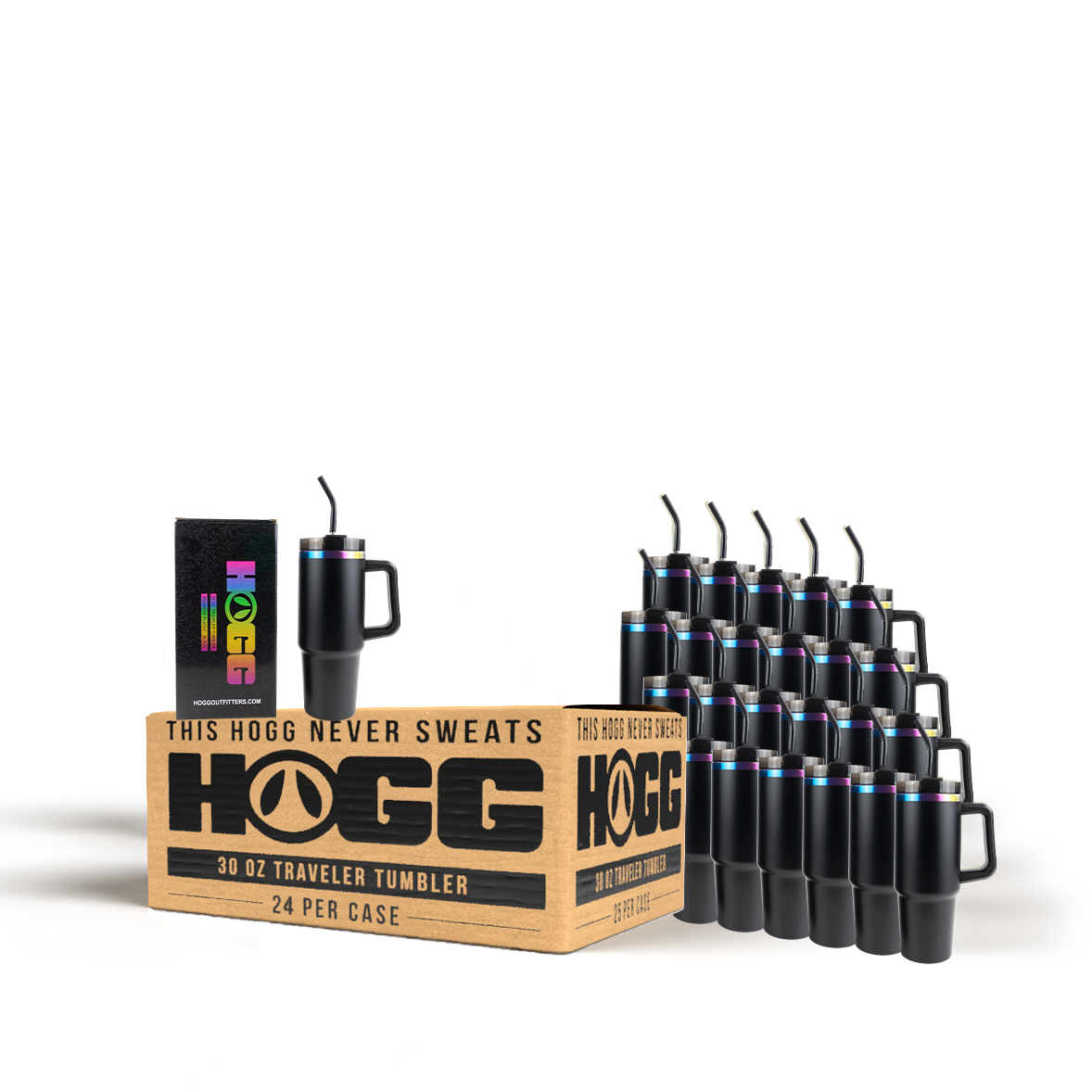 30oz Powder Coated Traveler Tumbler Case (24 Units)