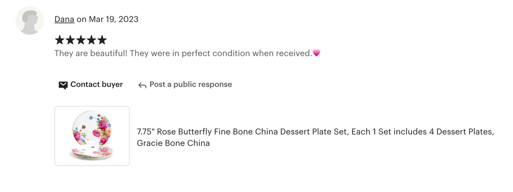 7.75" Sandra's Rose with Butterflies Bone China Dessert Plate