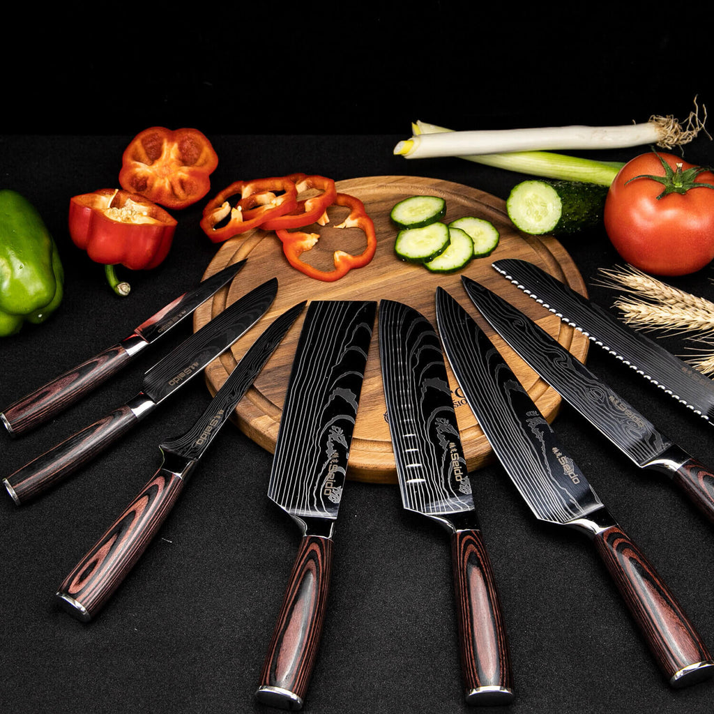 9-Piece Master Chef Knife Set With Block
