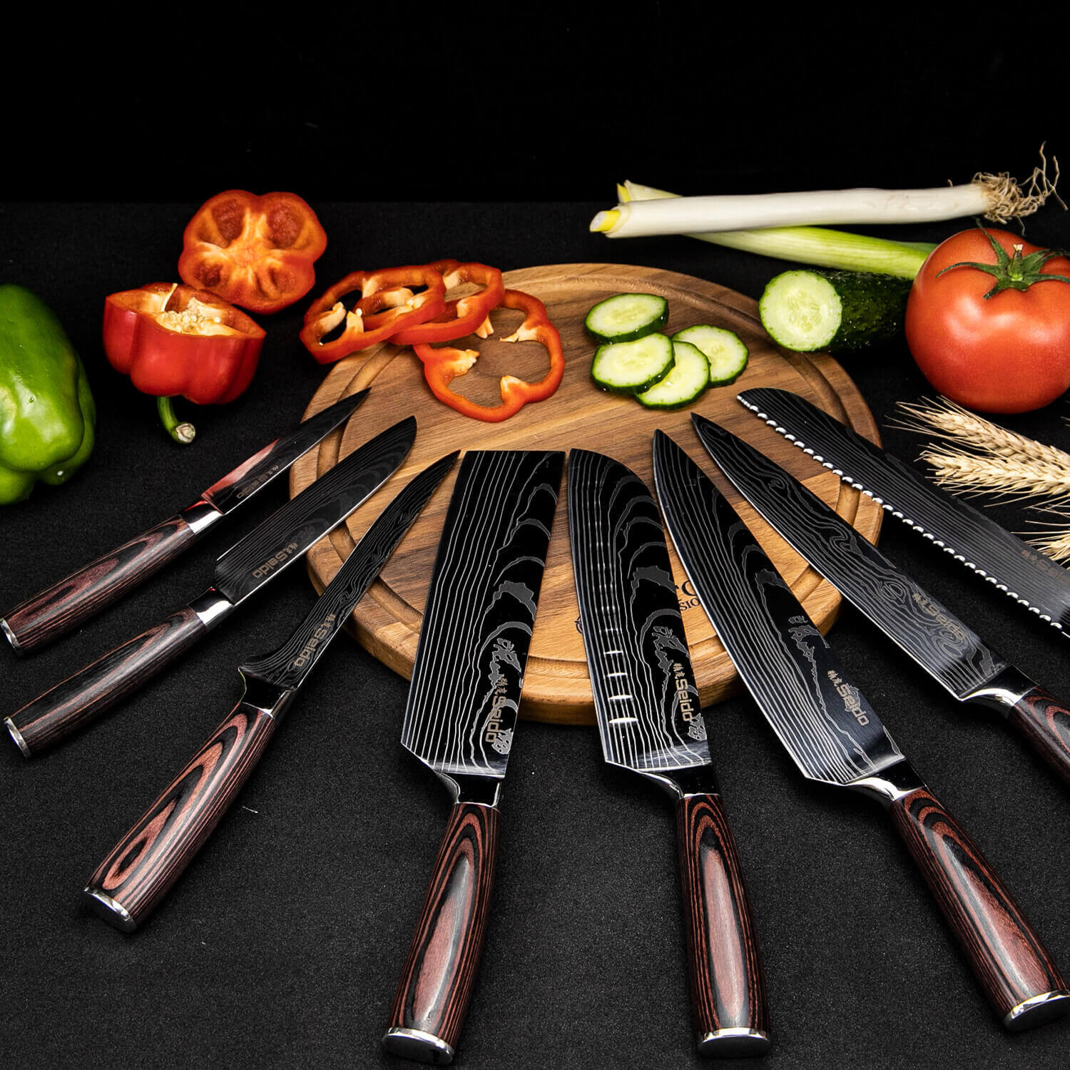 9-Piece Master Chef Knife Set With Block