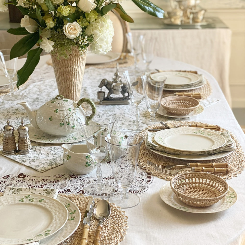 Belleek Classic Shamrock 20 Piece Dining Set