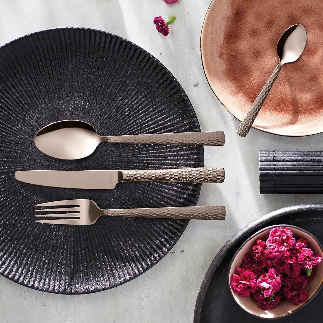 Amefa Felicity Rose / Champagne 24pc Cutlery Set