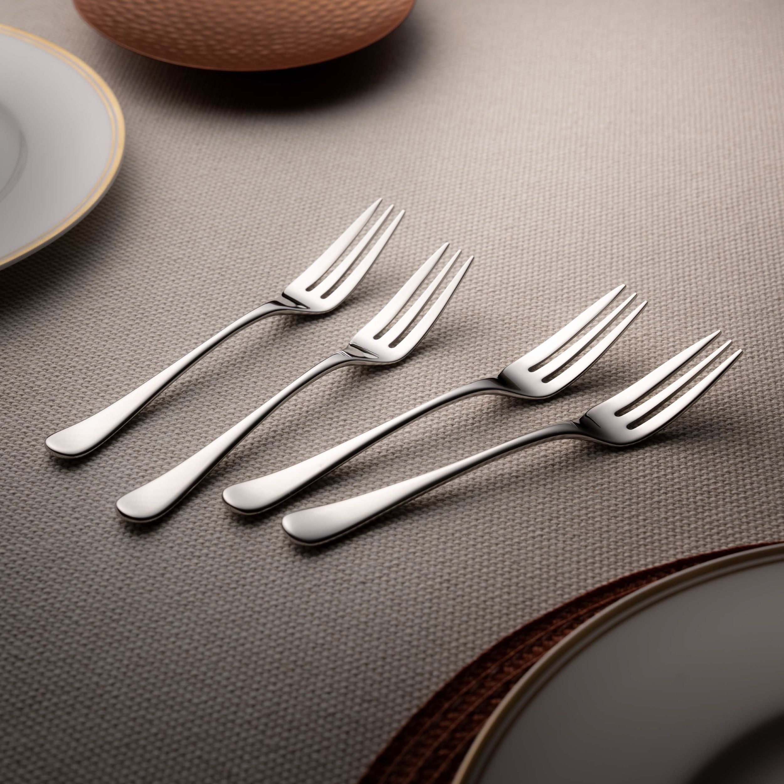 Radford Bright Pastry Fork, Set of 4