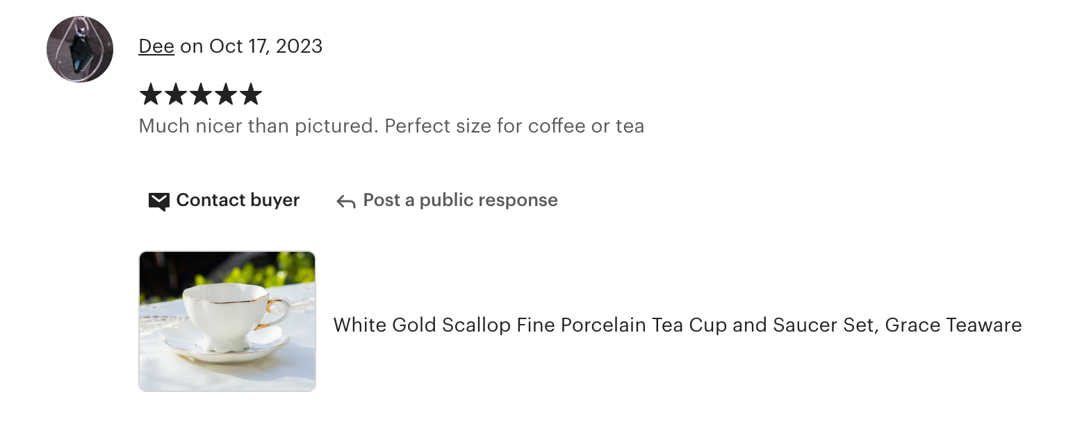White Gold Scallop Fine Porcelain Tea Cup and Saucer