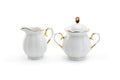 White Gold Scallop Fine Porcelain Sugar & Creamer Set