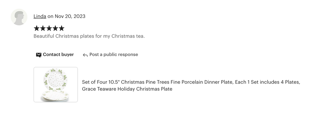 Christmas Pine Trees Fine Porcelain Dinner Plate