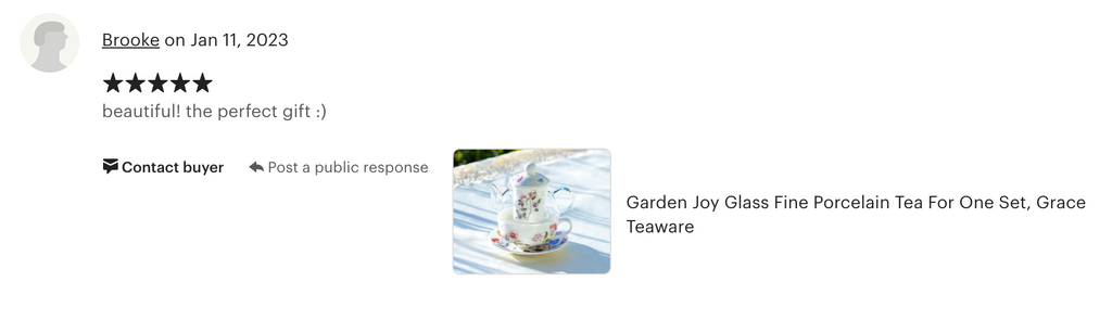 Garden Joy Glass and Fine Porcelain Tea For One Set