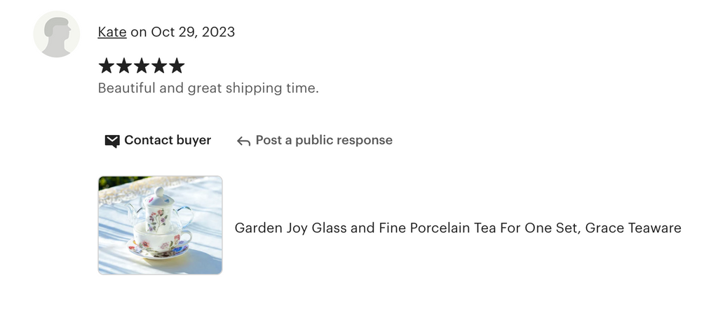 Garden Joy Glass and Fine Porcelain Tea For One Set