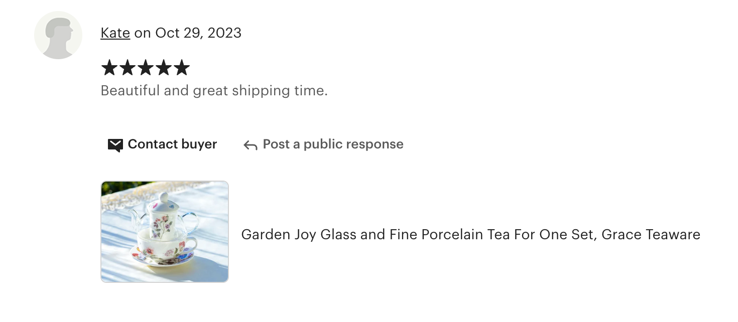 Garden Joy Glass and Fine Porcelain Tea For One Set
