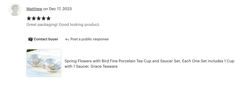 Spring Flowers with Bird Fine Porcelain Latte Cup and Saucer