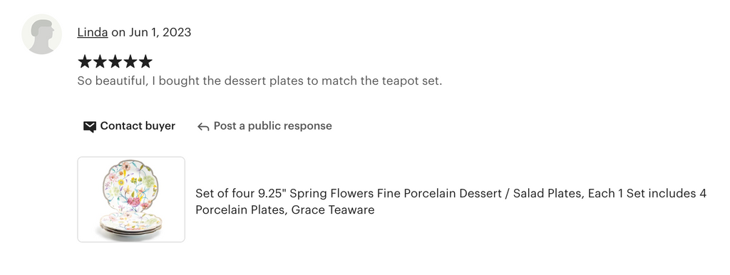 Spring Flowers Fine Porcelain Dessert/Dinner Plate