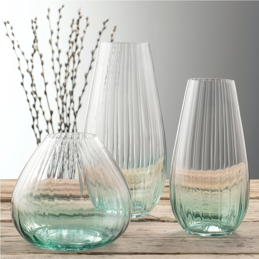 Galway Crystal Erne 12" Vase Aqua