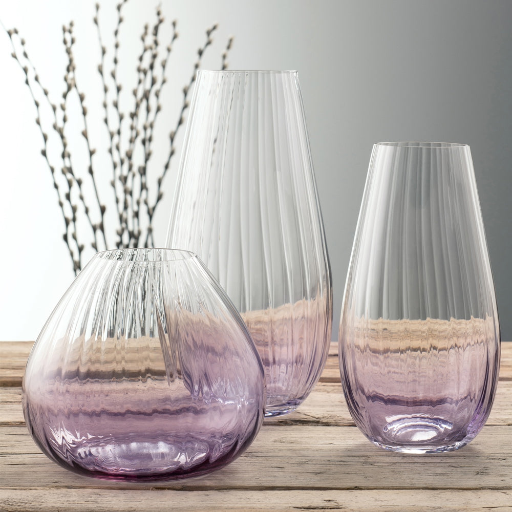 Galway Crystal Erne 12" Vase Amethyst