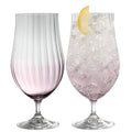 Galway Crystal Erne Craft Beer/Cocktail Set of 2 Amethyst