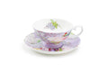 Peony Purple Bone China Cup and Saucer
