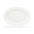 14.25" White Heirloom Fine Porcelain Oval Serving Platter