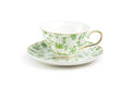 Greeny Garden Fine Porcelain Tea Cup and Saucer