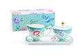 Gift Boxed Mint Flower Garden Fine Porcelain Sugar Creamer & Serving Tray Set