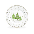 Christmas Pine Trees Fine Porcelain Salad/Dessert Plate