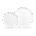 Silver Rim Blanc Bone China Dessert/Dinner Plate