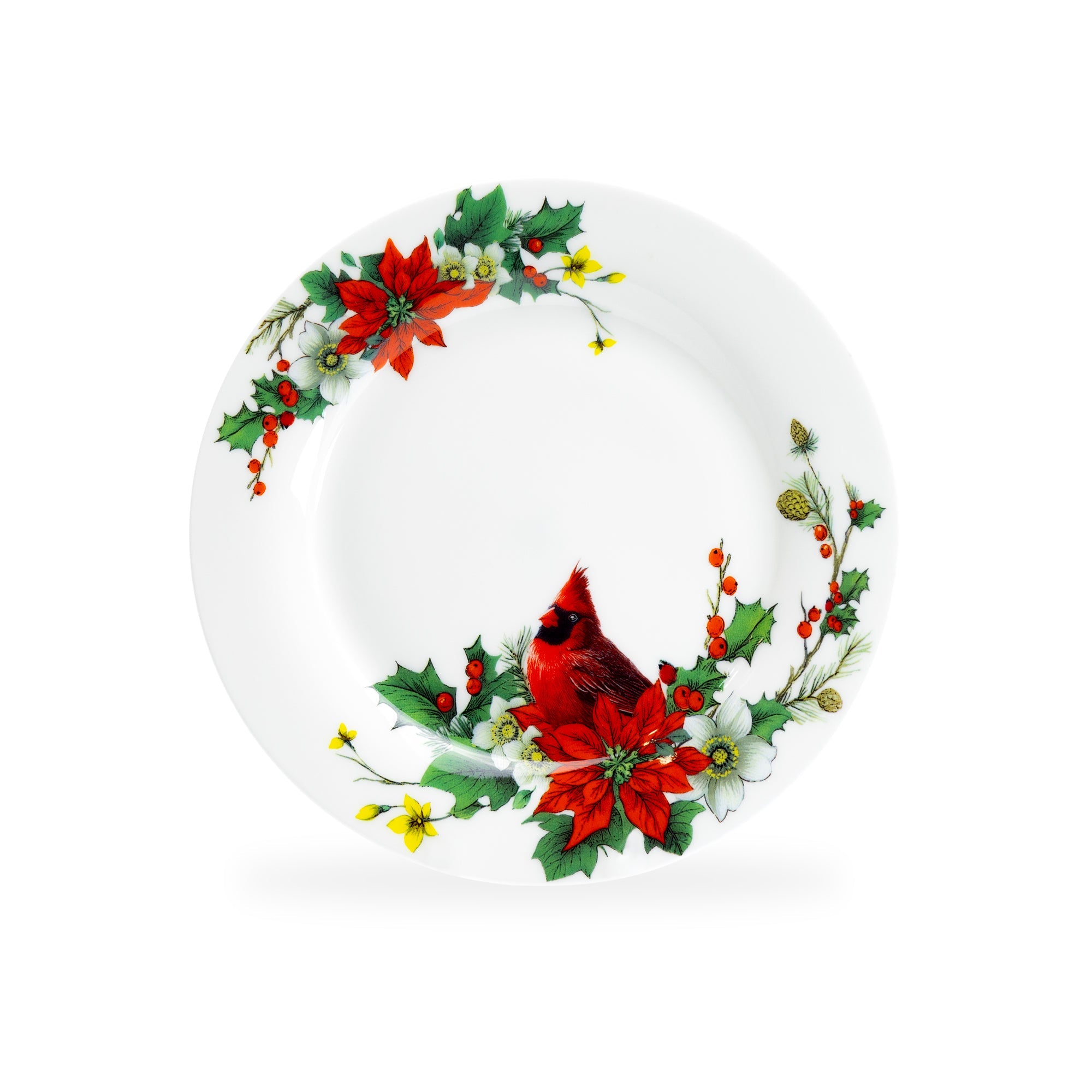 Cardinal Poinsettia Bone China Tea Set