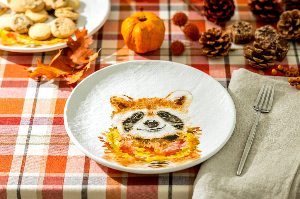 8.5" Happy Raccoon Salad/Dessert Plate