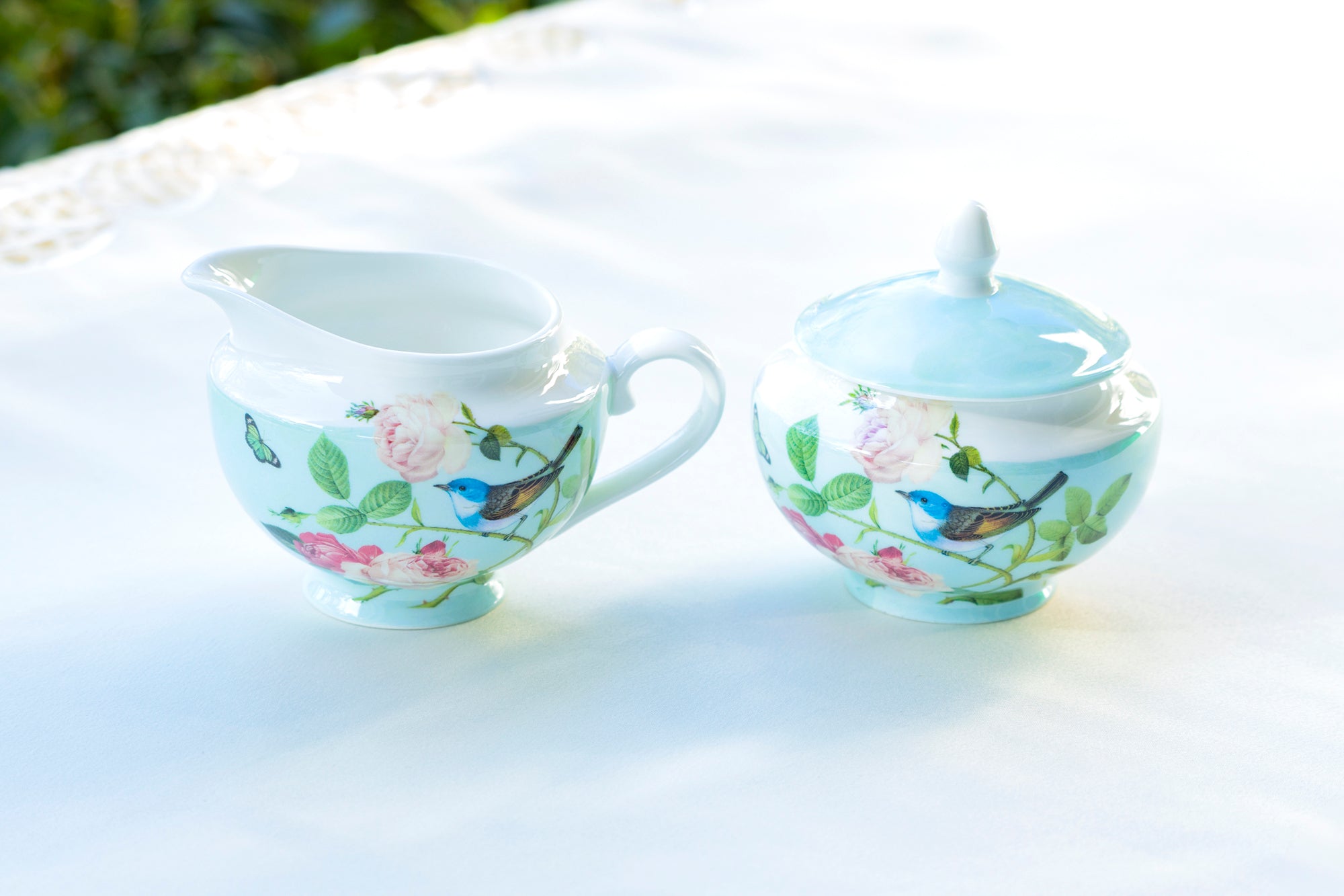 Blue Jay Bone China Tea Set