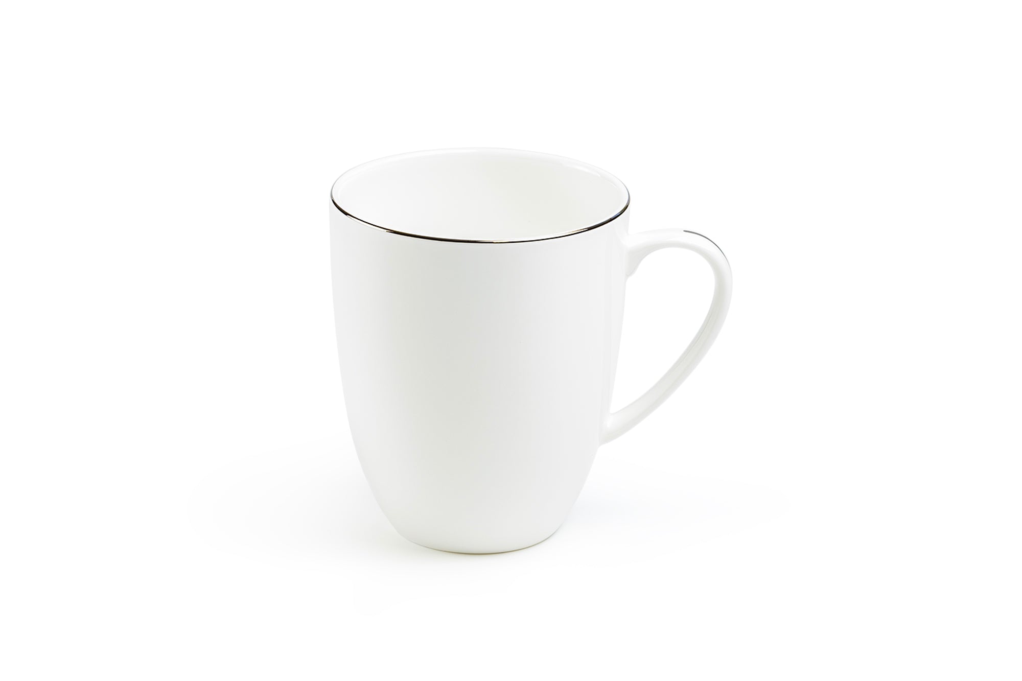 Silver Rim Blanc Bone China Mug