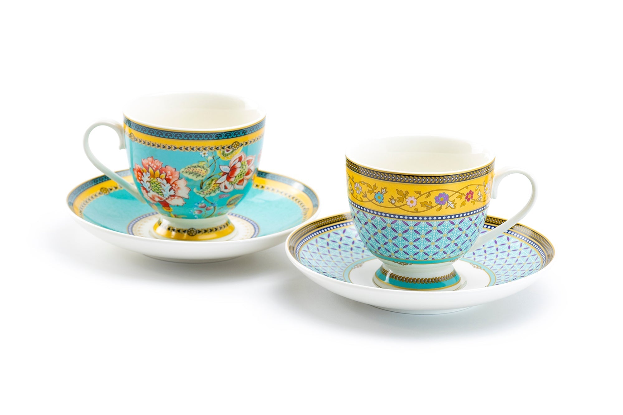 Emperor's Garden Fine Porcelain Cup and Saucer Sets