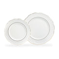 Rococo White Gold Fine Porcelain Dessert/Dinner Plate