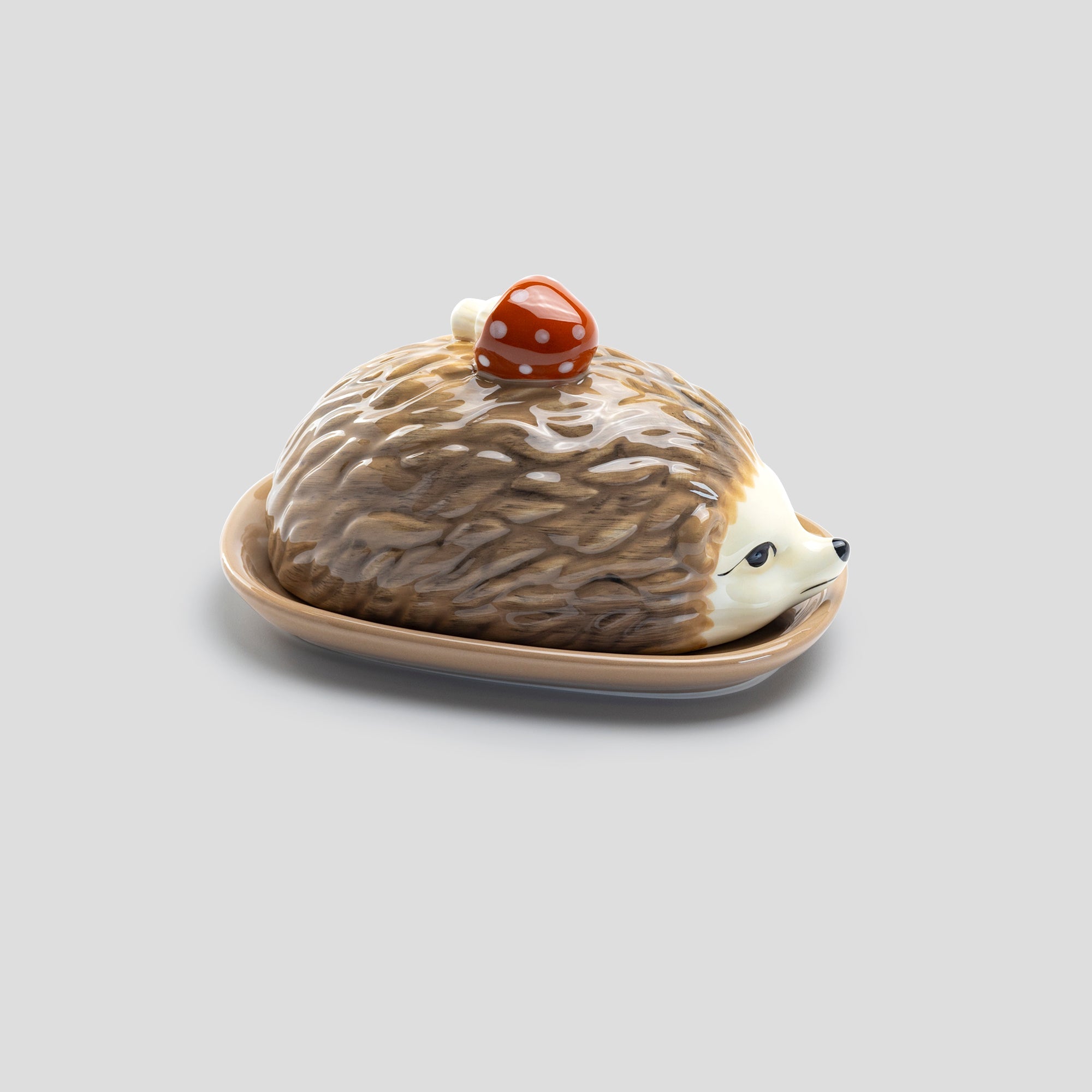 Brown Hedgehog Butter Dish