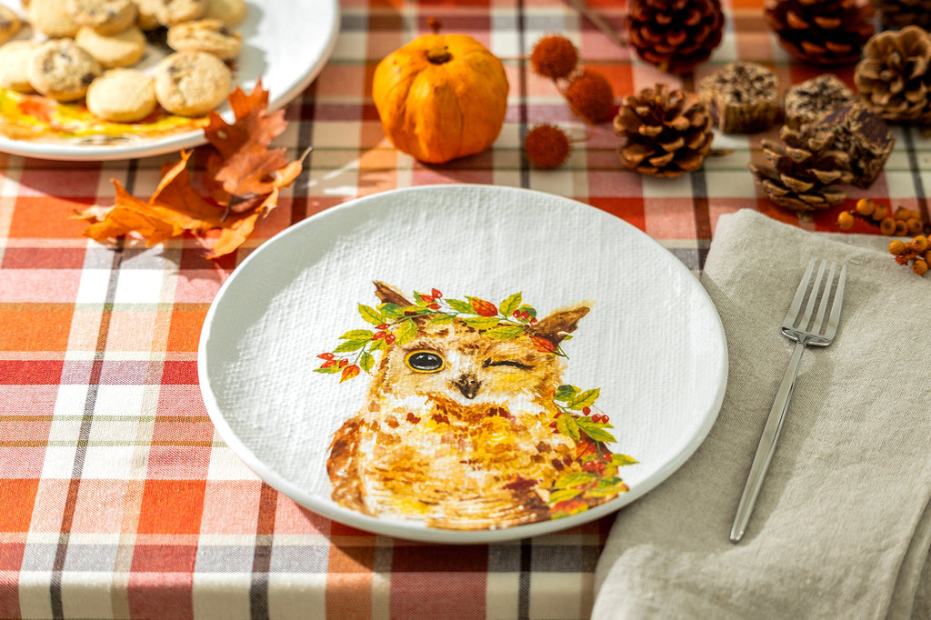 8.5" Happy Owl Salad/Dessert Plate