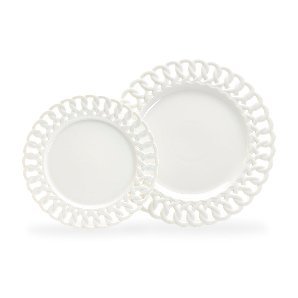 White Heirloom Fine Porcelain Dessert/Dinner Plate