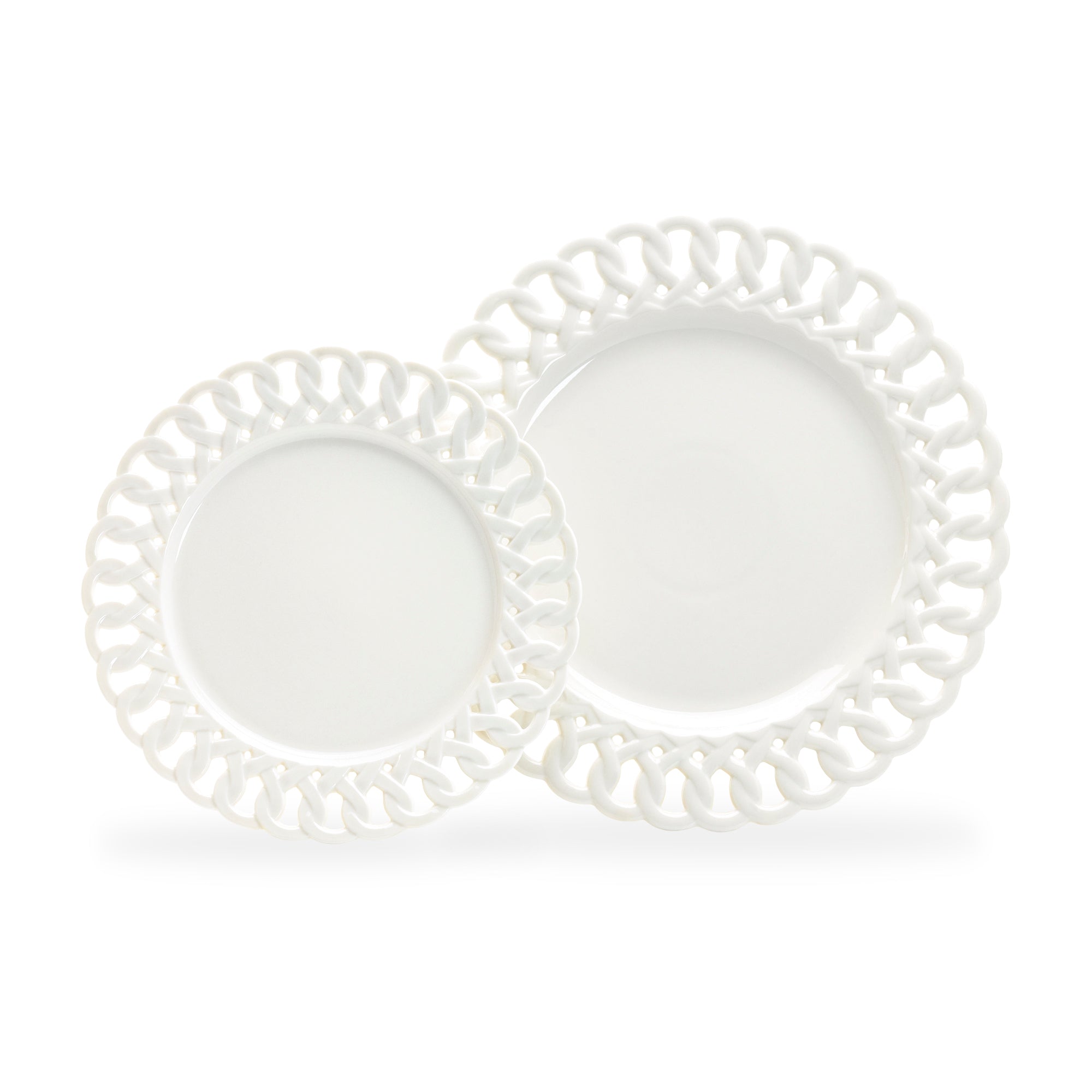 White Heirloom Fine Porcelain Dessert/Dinner Plate
