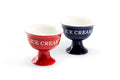 American Red / Navy Blue Footed Ice Cream Bowl