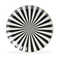 Black and White Stripe Scallop Fine Porcelain 12.5" Charger Plate - CLEARANCE