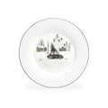 7.5" Winter Wonderland Christmas Tree Car Bone China Dessert Plate