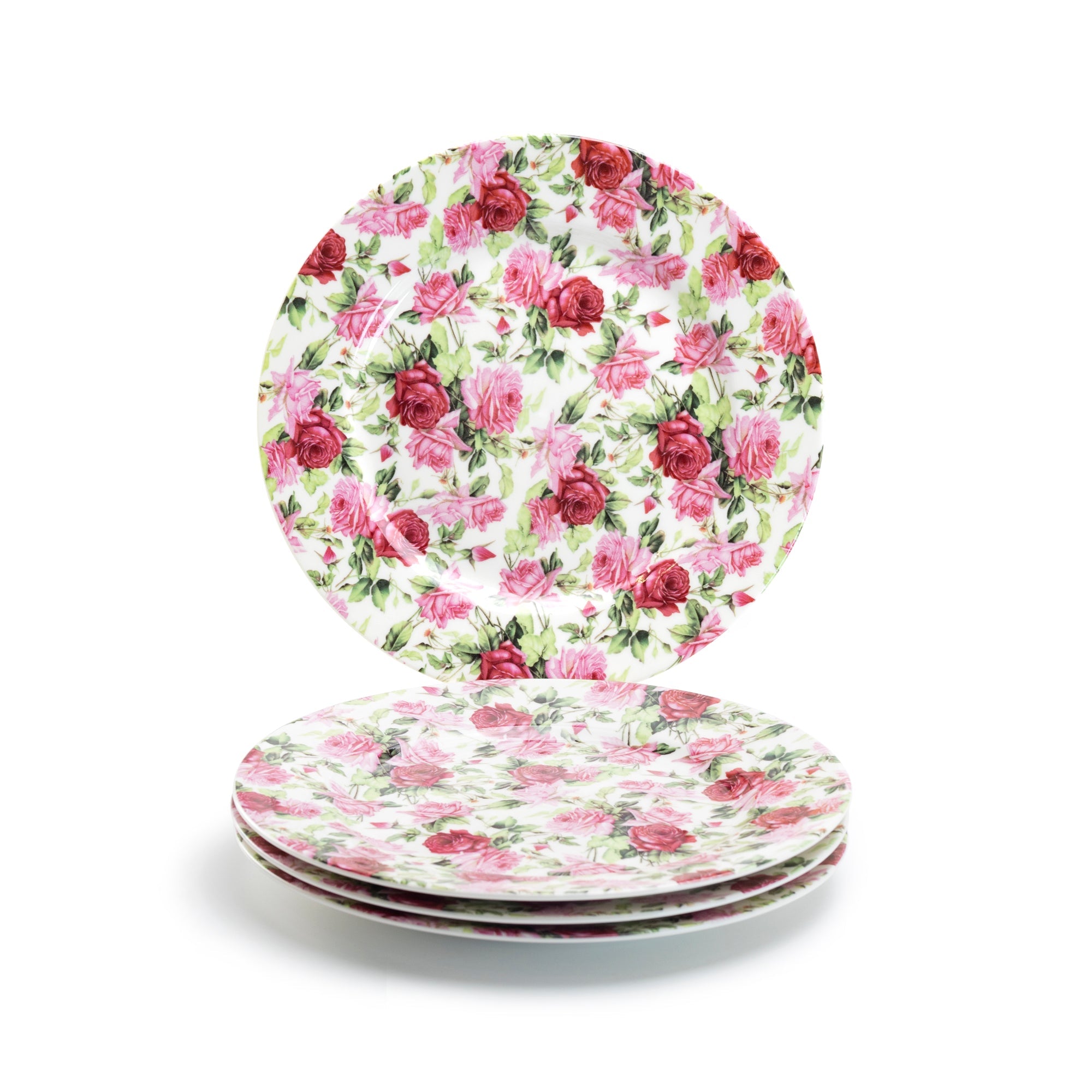 8" Summer Rose Chintz Fine Porcelain Dessert Plate - New Edition