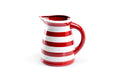 Red and White Stripe Large Pitcher