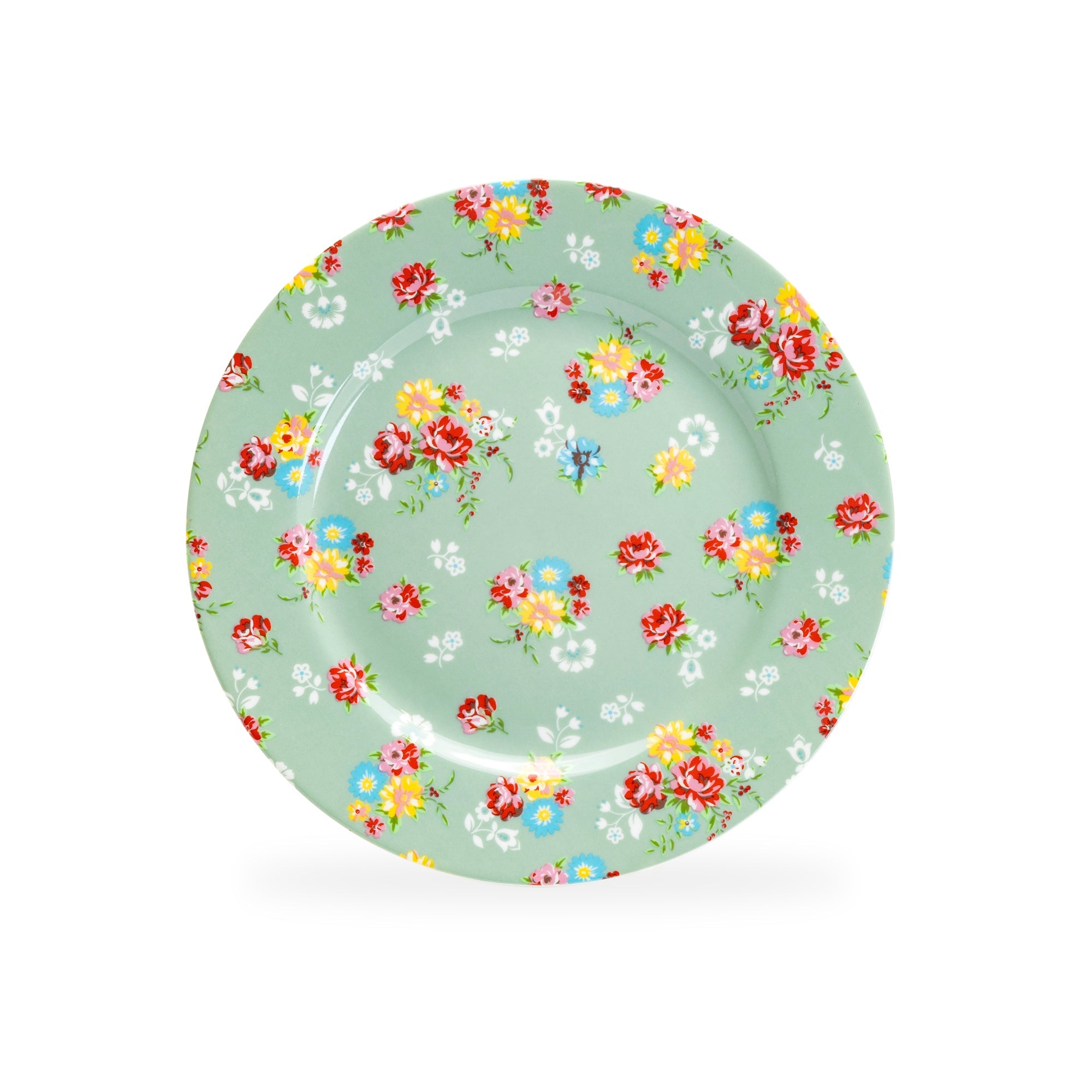 8" Assorted Shabby Rose Fine Porcelain Dessert Plate Set of 6