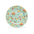 Green Shabby Rose Fine Porcelain Dessert Plate